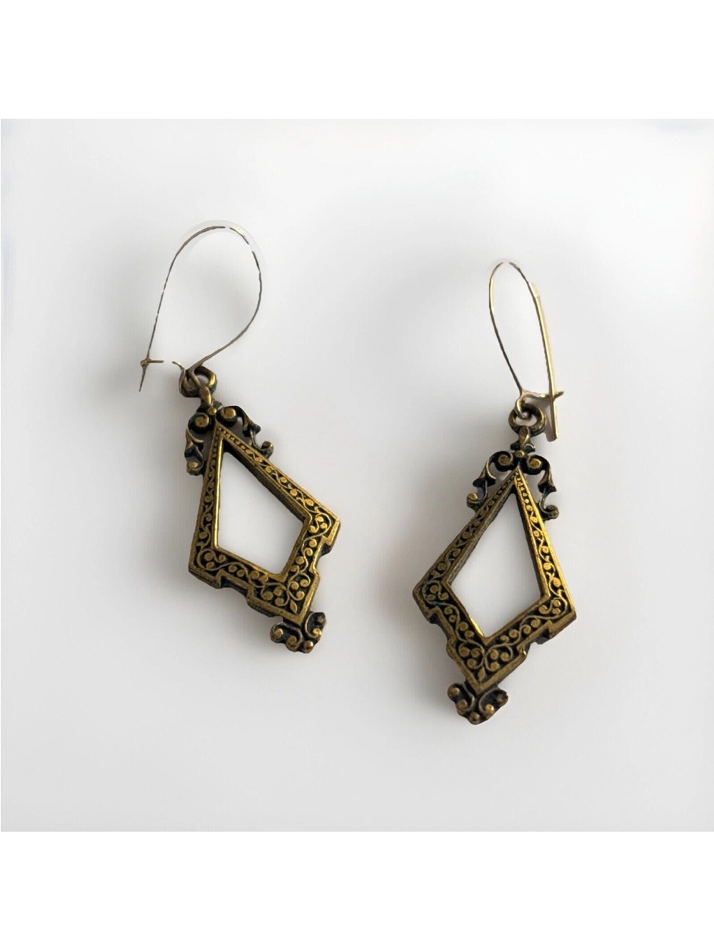 Vintage Brass Dangle Earrings